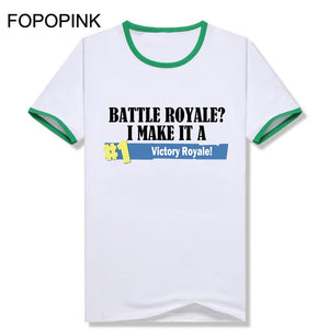 Short Sleeve T-Shirt Men Oversized 5Xl Funny Tshirt Print Fortnite Battle Royale I Make It A Victory T Shirt Tee Shirt Homme Z45