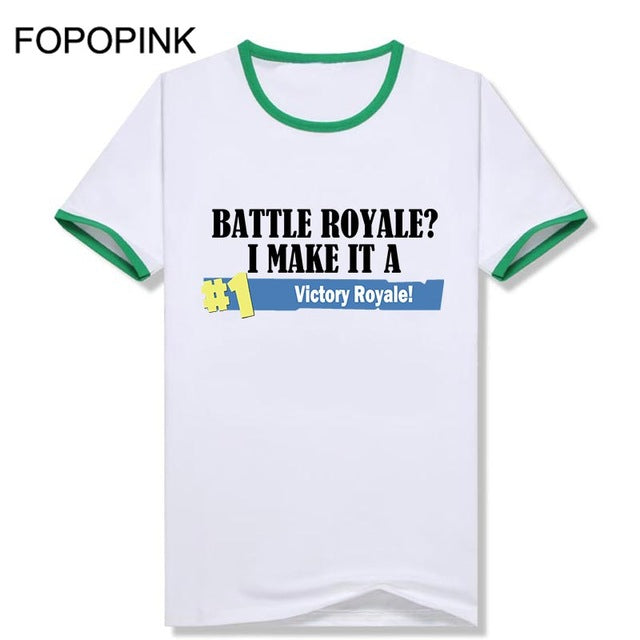 Short Sleeve T-Shirt Men Oversized 5Xl Funny Tshirt Print Fortnite Battle Royale I Make It A Victory T Shirt Tee Shirt Homme Z45