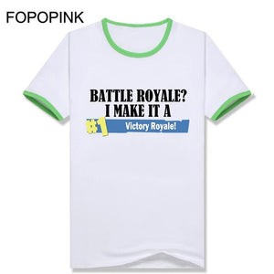 Short Sleeve T-Shirt Men Oversized 5Xl Funny Tshirt Print Fortnite Battle Royale I Make It A Victory T Shirt Tee Shirt Homme Z45