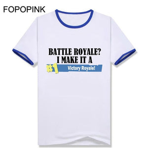 Short Sleeve T-Shirt Men Oversized 5Xl Funny Tshirt Print Fortnite Battle Royale I Make It A Victory T Shirt Tee Shirt Homme Z45