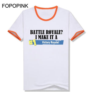 Short Sleeve T-Shirt Men Oversized 5Xl Funny Tshirt Print Fortnite Battle Royale I Make It A Victory T Shirt Tee Shirt Homme Z45